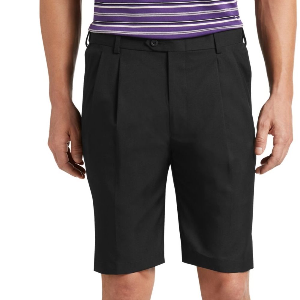 Jos A Bank Leadbetter Golf Mens Black Shorts